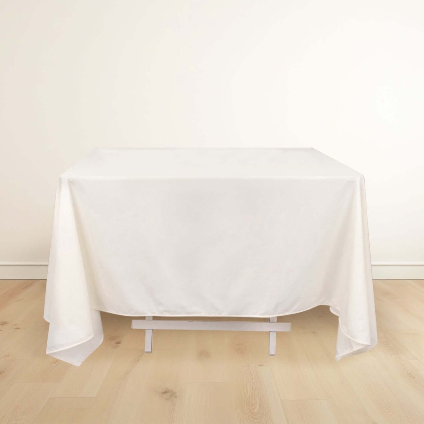 Scuba Square 70"x70" Tablecloth Ivory - Wrinkle Free & Stain Resistant Table Cover - Bell Racket Store