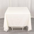 Scuba Square 70"x70" Tablecloth Ivory - Wrinkle Free & Stain Resistant Table Cover - Bell Racket Store