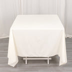 Scuba Square 70"x70" Tablecloth Ivory - Wrinkle Free & Stain Resistant Table Cover - Bell Racket Store
