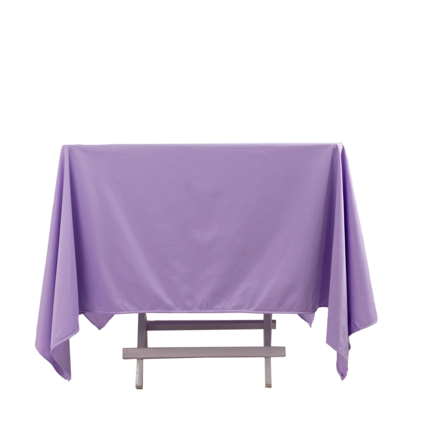 Scuba Square 70"x70" Tablecloth Lavender Lilac - Wrinkle Free & Stain Resistant Table Cover - Bell Racket Store