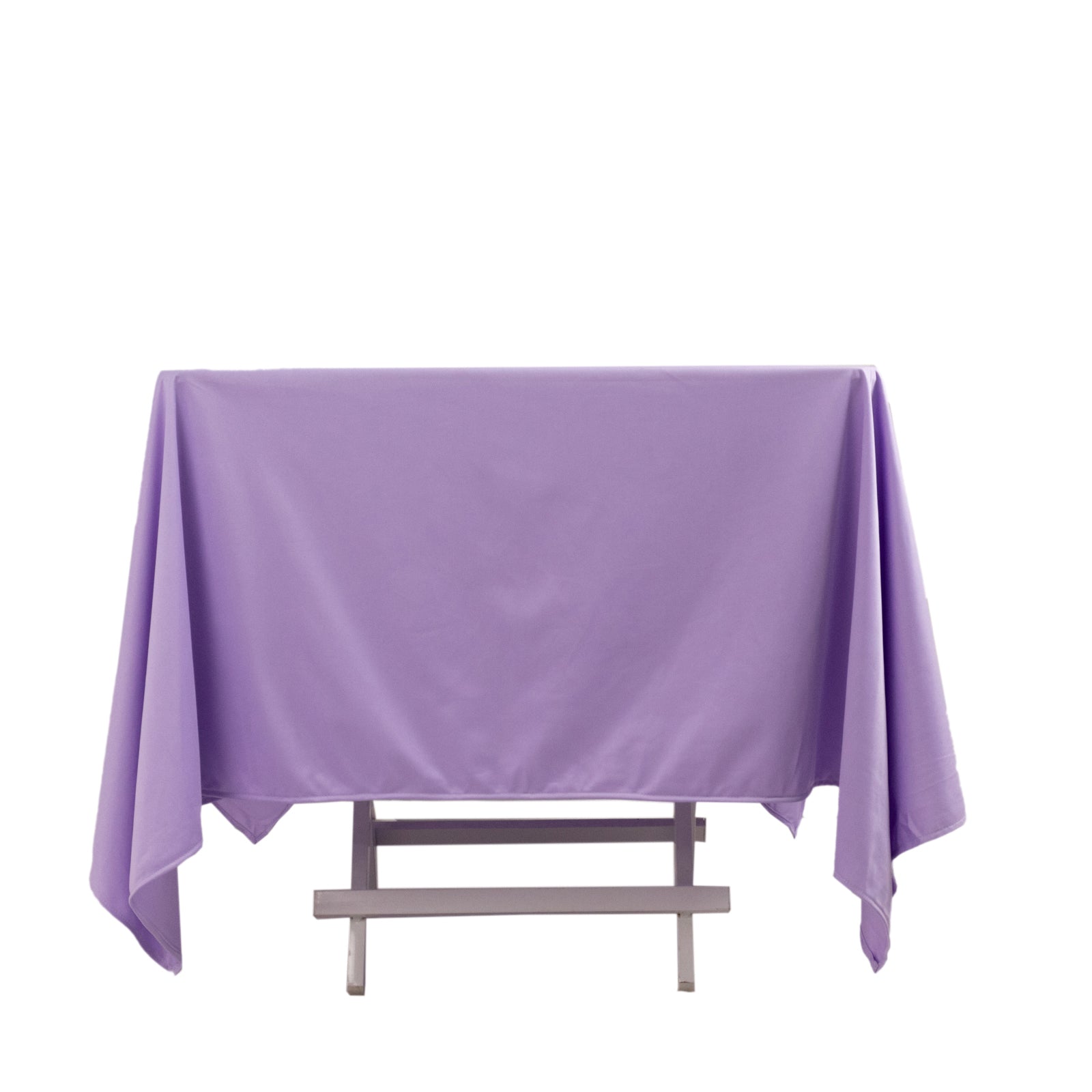 Scuba Square 70"x70" Tablecloth Lavender Lilac - Wrinkle Free & Stain Resistant Table Cover - Bell Racket Store