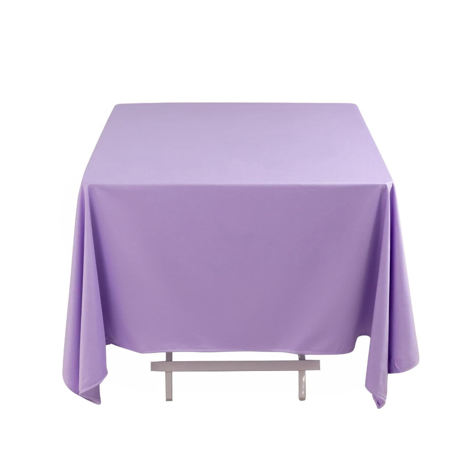 Scuba Square 70"x70" Tablecloth Lavender Lilac - Wrinkle Free & Stain Resistant Table Cover - Bell Racket Store