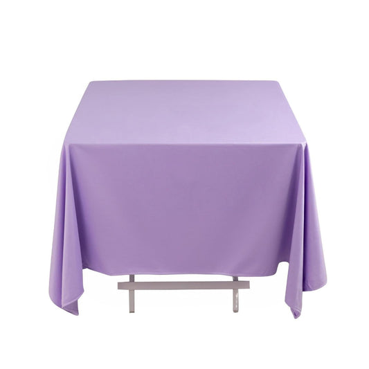 Scuba Square 70"x70" Tablecloth Lavender Lilac - Wrinkle Free & Stain Resistant Table Cover - Bell Racket Store