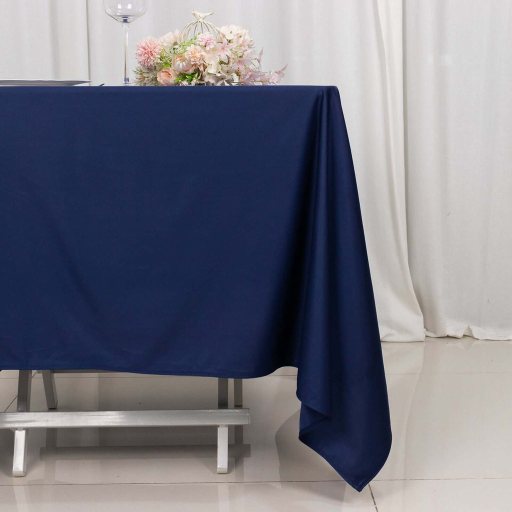 Scuba Square 70"x70" Tablecloth Navy Blue - Wrinkle Free & Stain Resistant Table Cover - Bell Racket Store