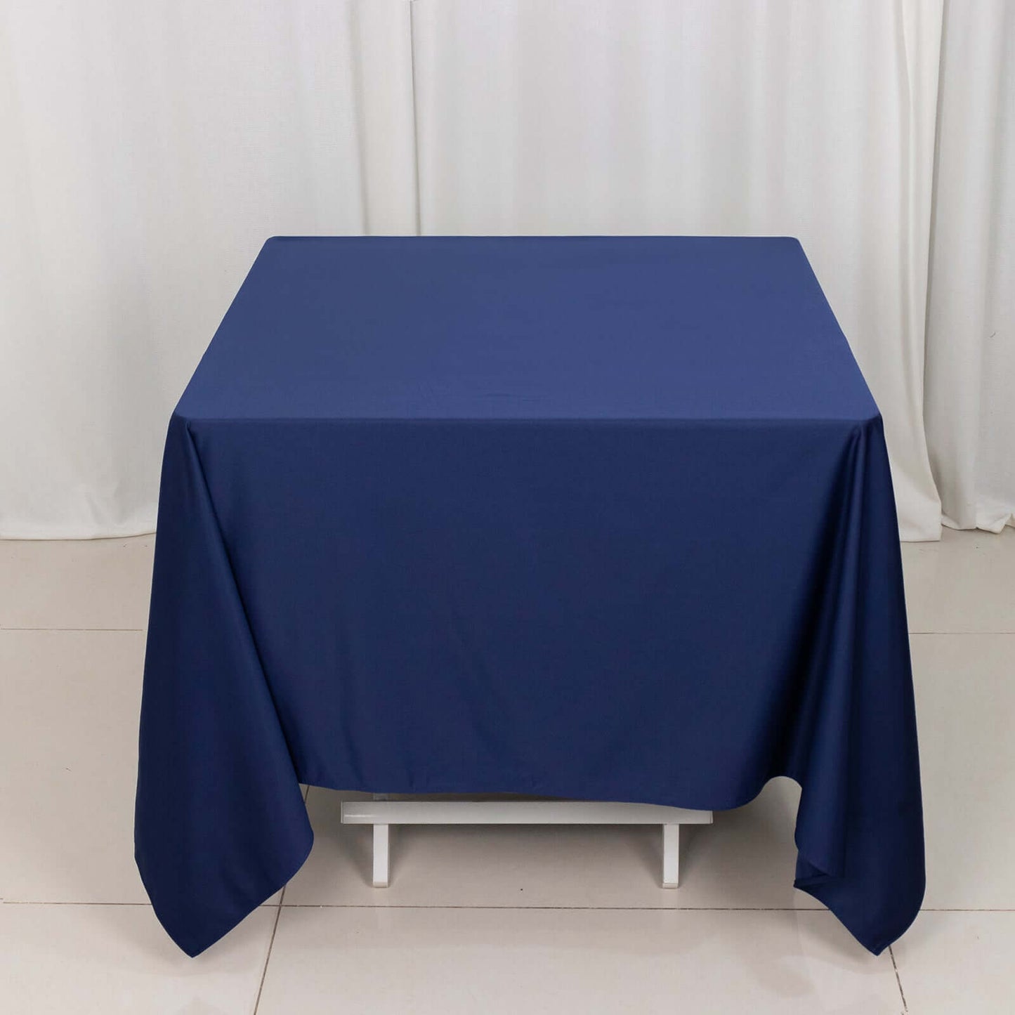 Scuba Square 70"x70" Tablecloth Navy Blue - Wrinkle Free & Stain Resistant Table Cover - Bell Racket Store