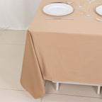 Scuba Square 70"x70" Tablecloth Nude - Wrinkle Free & Stain Resistant Table Cover - Bell Racket Store