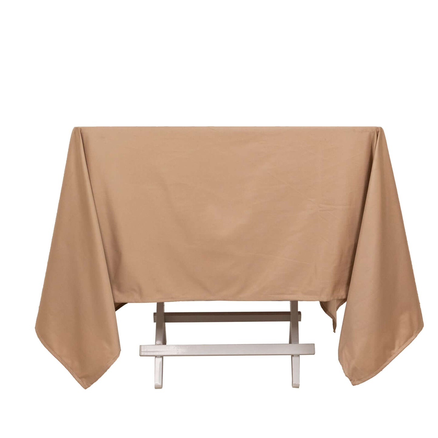 Scuba Square 70"x70" Tablecloth Nude - Wrinkle Free & Stain Resistant Table Cover - Bell Racket Store
