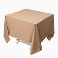 Scuba Square 70"x70" Tablecloth Nude - Wrinkle Free & Stain Resistant Table Cover - Bell Racket Store