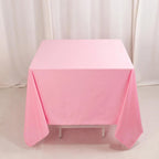 Scuba Square 70"x70" Tablecloth Pink - Wrinkle Free & Stain Resistant Table Cover - Bell Racket Store
