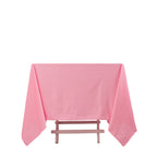 Scuba Square 70"x70" Tablecloth Pink - Wrinkle Free & Stain Resistant Table Cover - Bell Racket Store
