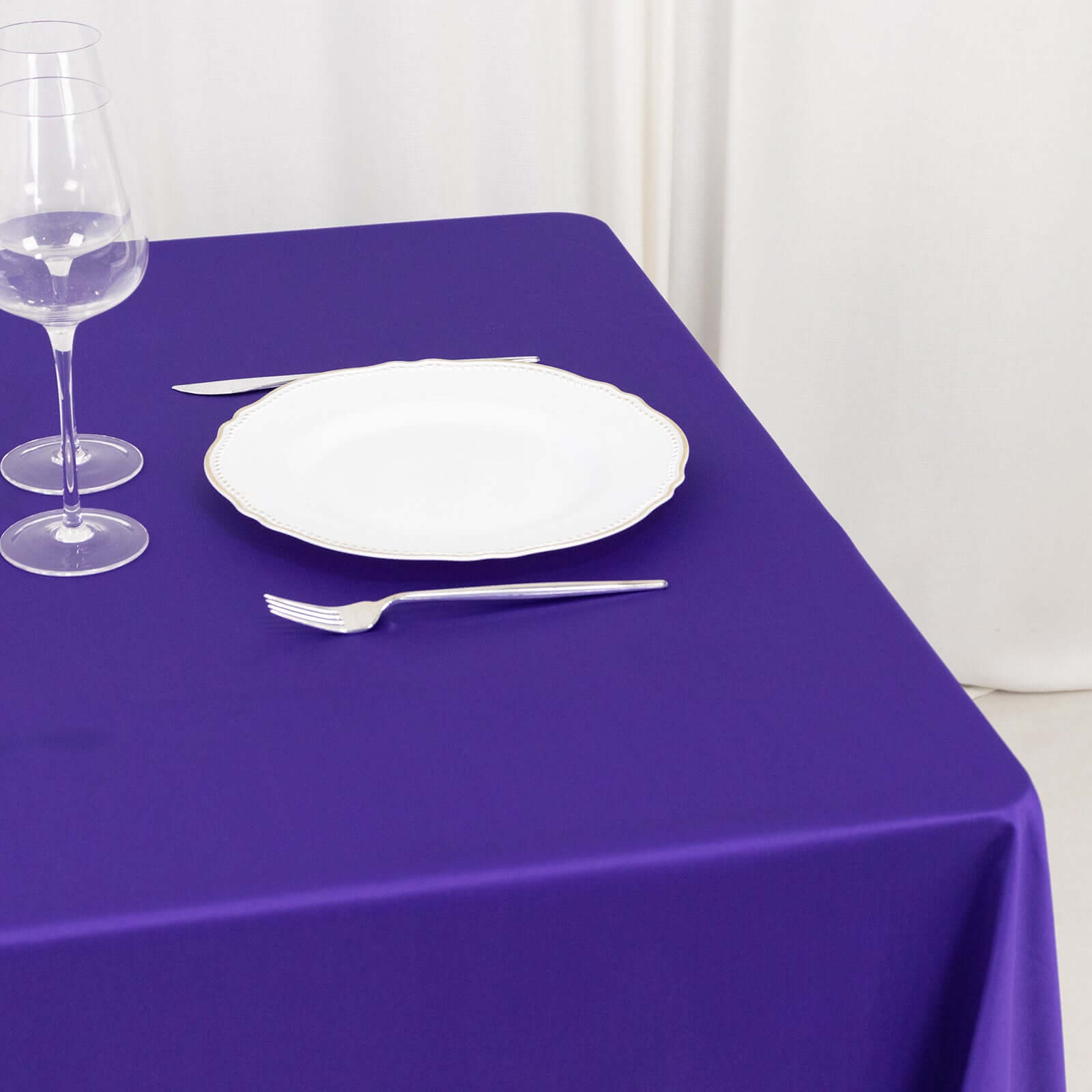 Scuba Square 70"x70" Tablecloth Purple - Wrinkle Free & Stain Resistant Table Cover - Bell Racket Store