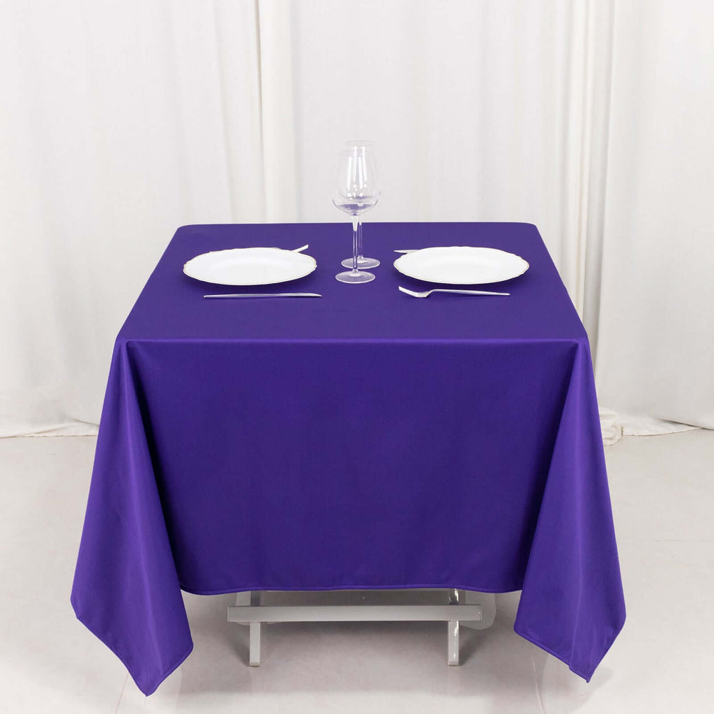 Scuba Square 70"x70" Tablecloth Purple - Wrinkle Free & Stain Resistant Table Cover - Bell Racket Store