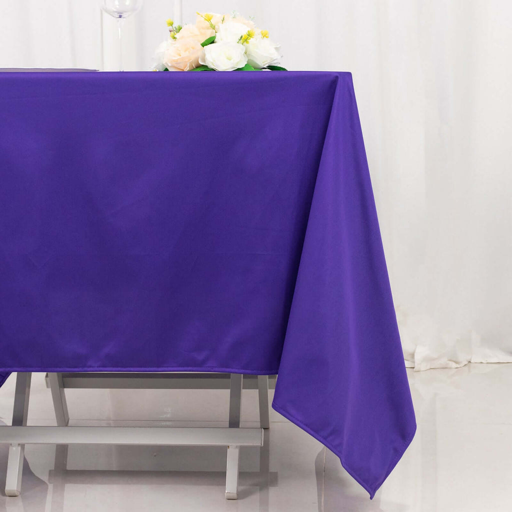 Scuba Square 70"x70" Tablecloth Purple - Wrinkle Free & Stain Resistant Table Cover - Bell Racket Store