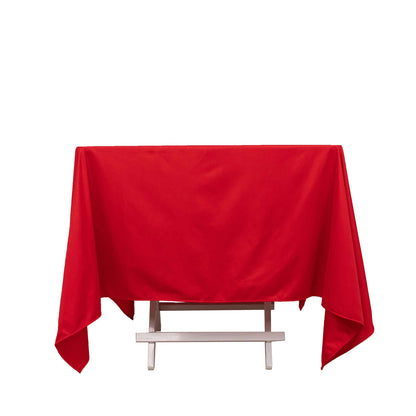 Scuba Square 70"x70" Tablecloth Red - Wrinkle Free & Stain Resistant Table Cover - Bell Racket Store