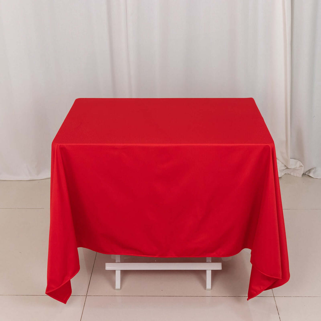 Scuba Square 70"x70" Tablecloth Red - Wrinkle Free & Stain Resistant Table Cover - Bell Racket Store