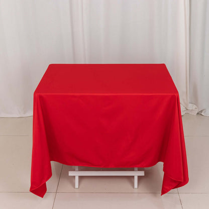Scuba Square 70"x70" Tablecloth Red - Wrinkle Free & Stain Resistant Table Cover - Bell Racket Store