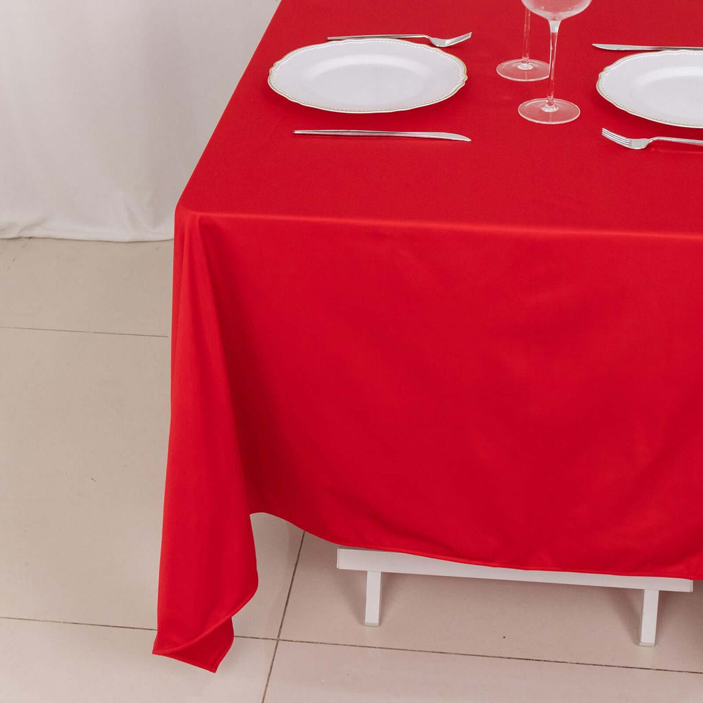 Scuba Square 70"x70" Tablecloth Red - Wrinkle Free & Stain Resistant Table Cover - Bell Racket Store