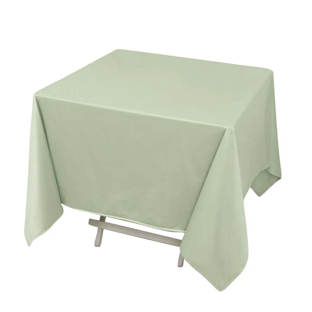 Scuba Square 70"x70" Tablecloth Sage Green - Wrinkle Free & Stain Resistant Table Cover - Bell Racket Store