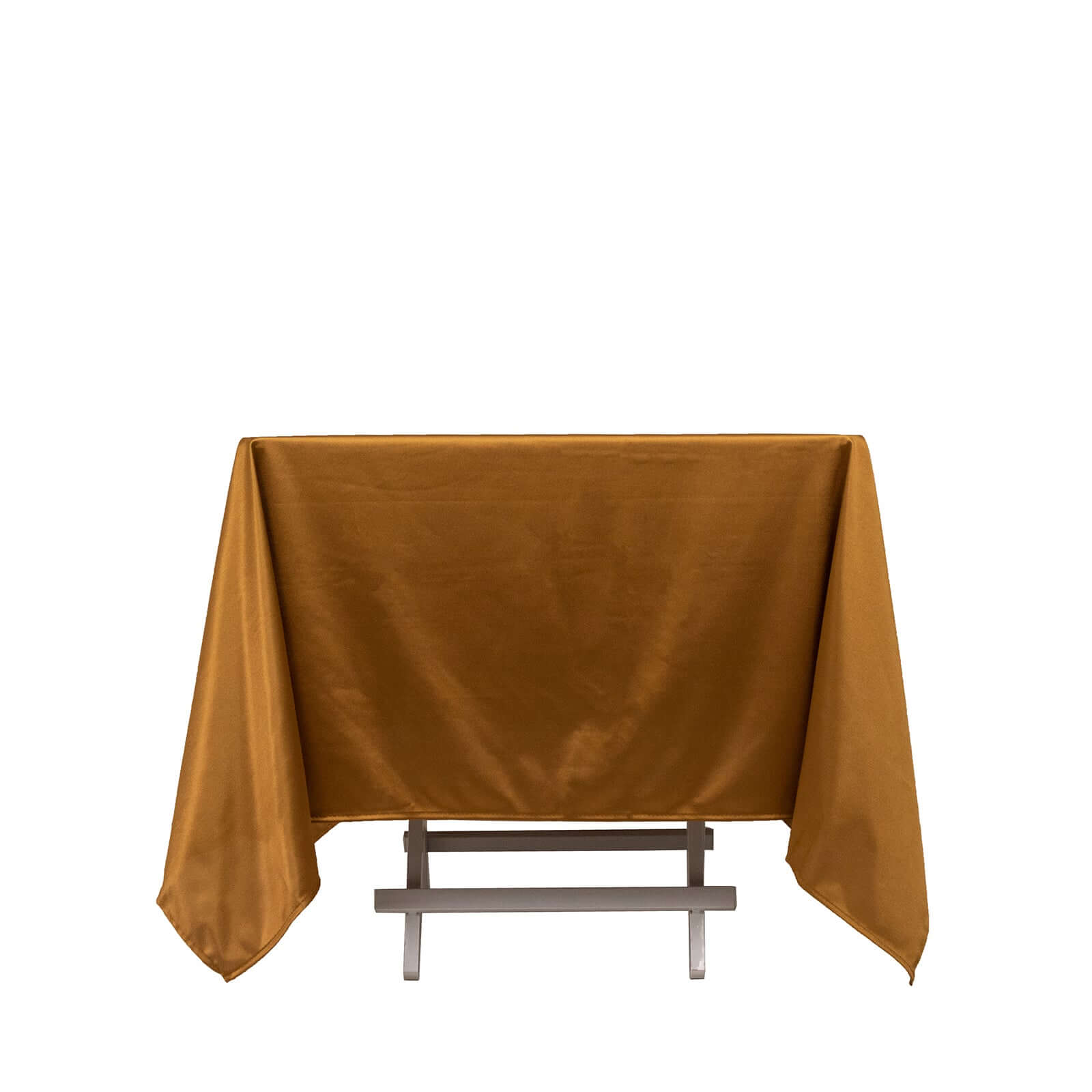 Scuba Square 70"x70" Tablecloth Shimmer Gold - Wrinkle Free & Stain Resistant Table Cover - Bell Racket Store