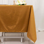 Scuba Square 70"x70" Tablecloth Shimmer Gold - Wrinkle Free & Stain Resistant Table Cover - Bell Racket Store