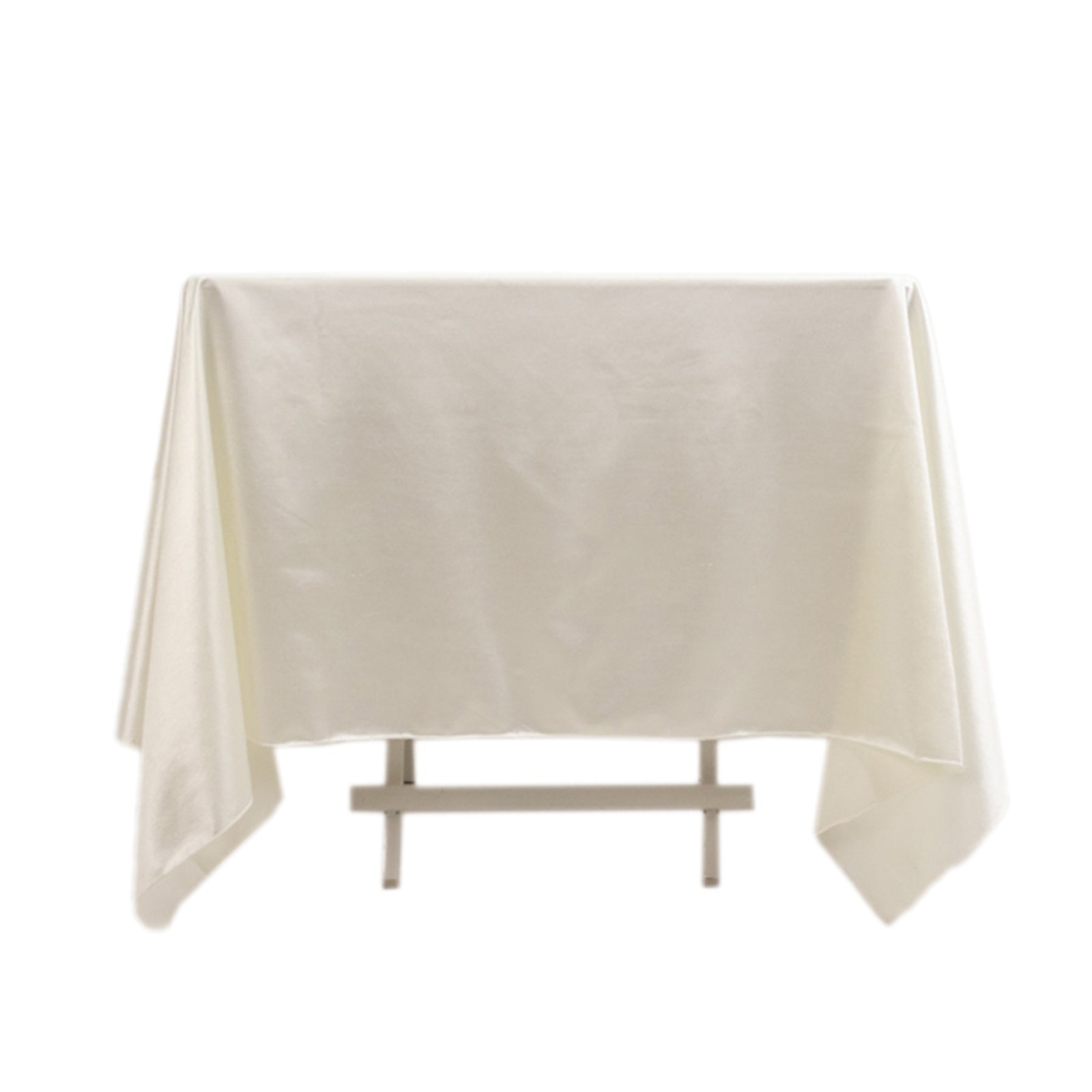 Scuba Square 70"x70" Tablecloth Shimmer Pearl White - Wrinkle Free & Stain Resistant Table Cover for Weddings and Parties - Bell Racket Store