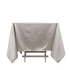 Scuba Square 70"x70" Tablecloth Shimmer Silver - Wrinkle Free & Stain Resistant Table Cover - Bell Racket Store