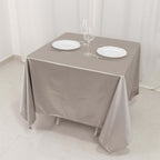 Scuba Square 70"x70" Tablecloth Shimmer Silver - Wrinkle Free & Stain Resistant Table Cover - Bell Racket Store