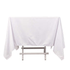Scuba Square 70"x70" Tablecloth White - Wrinkle Free & Stain Resistant Table Cover for Weddings and Banquets - Bell Racket Store