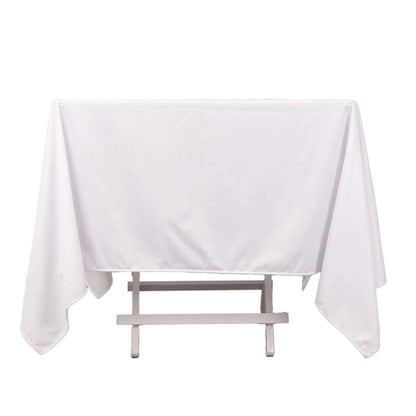 Scuba Square 70"x70" Tablecloth White - Wrinkle Free & Stain Resistant Table Cover for Weddings and Banquets - Bell Racket Store