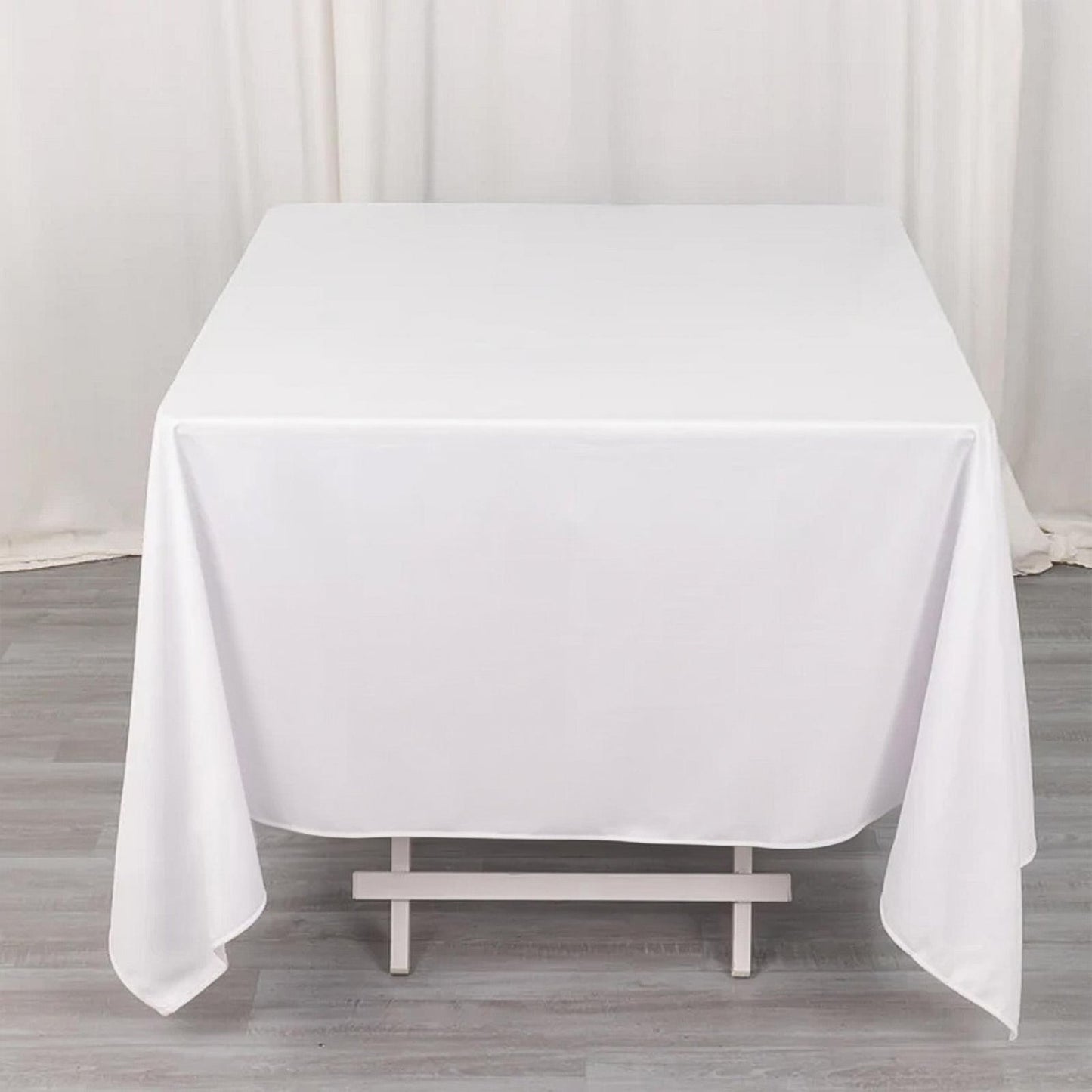 Scuba Square 70"x70" Tablecloth White - Wrinkle Free & Stain Resistant Table Cover for Weddings and Banquets - Bell Racket Store