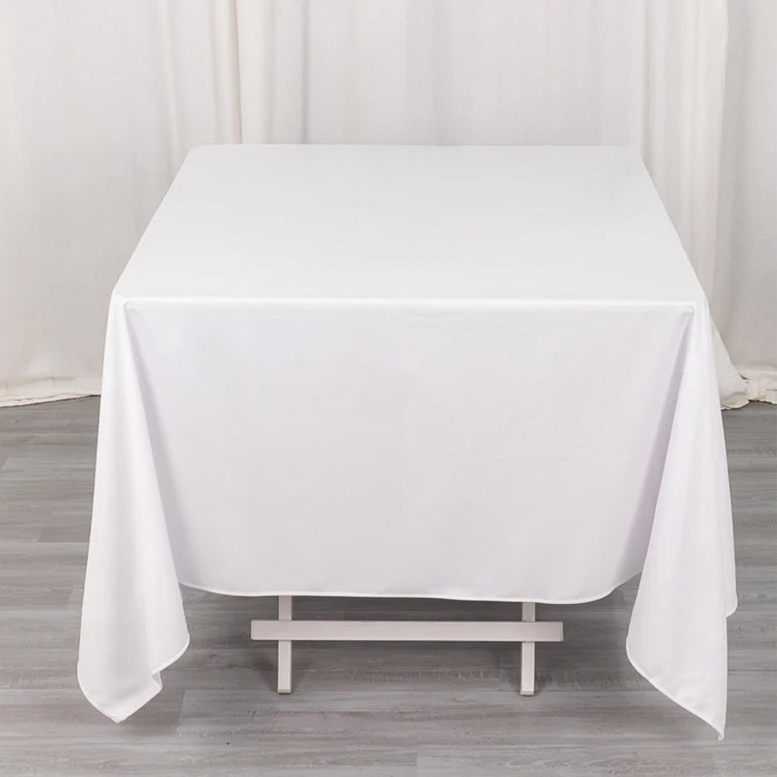Scuba Square 70"x70" Tablecloth White - Wrinkle Free & Stain Resistant Table Cover for Weddings and Banquets - Bell Racket Store