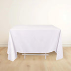 Scuba Square 70"x70" Tablecloth White - Wrinkle Free & Stain Resistant Table Cover for Weddings and Banquets - Bell Racket Store
