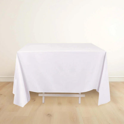 Scuba Square 70"x70" Tablecloth White - Wrinkle Free & Stain Resistant Table Cover for Weddings and Banquets - Bell Racket Store