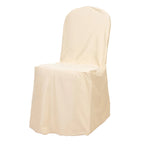 Scuba Stretch Chair Cover Beige for Banquet Chairs Slim Fit Design - Wrinkle Free and Durable Slipcover - Bell Racket Store