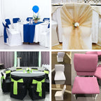 Scuba Stretch Chair Cover Beige for Banquet Chairs Slim Fit Design - Wrinkle Free and Durable Slipcover - Bell Racket Store