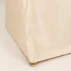 Scuba Stretch Chair Cover Beige for Banquet Chairs Slim Fit Design - Wrinkle Free and Durable Slipcover - Bell Racket Store