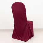 Scuba Stretch Chair Cover Burgundy for Banquet Chairs Slim Fit Design - Wrinkle Free and Durable Slipcover - Bell Racket Store