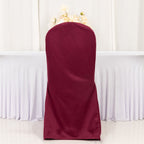 Scuba Stretch Chair Cover Burgundy for Banquet Chairs Slim Fit Design - Wrinkle Free and Durable Slipcover - Bell Racket Store