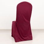 Scuba Stretch Chair Cover Burgundy for Banquet Chairs Slim Fit Design - Wrinkle Free and Durable Slipcover - Bell Racket Store