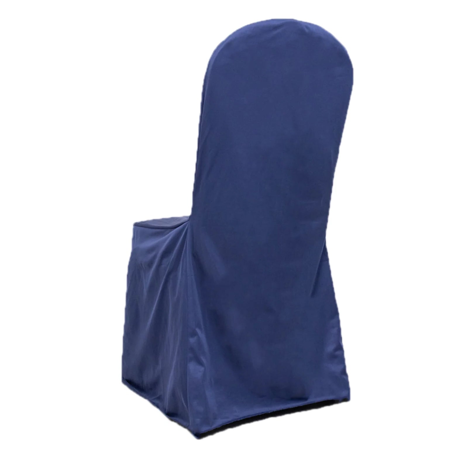 Scuba Stretch Chair Cover Navy Blue for Banquet Chairs Slim Fit Design - Wrinkle Free and Durable Slipcover - Bell Racket Store