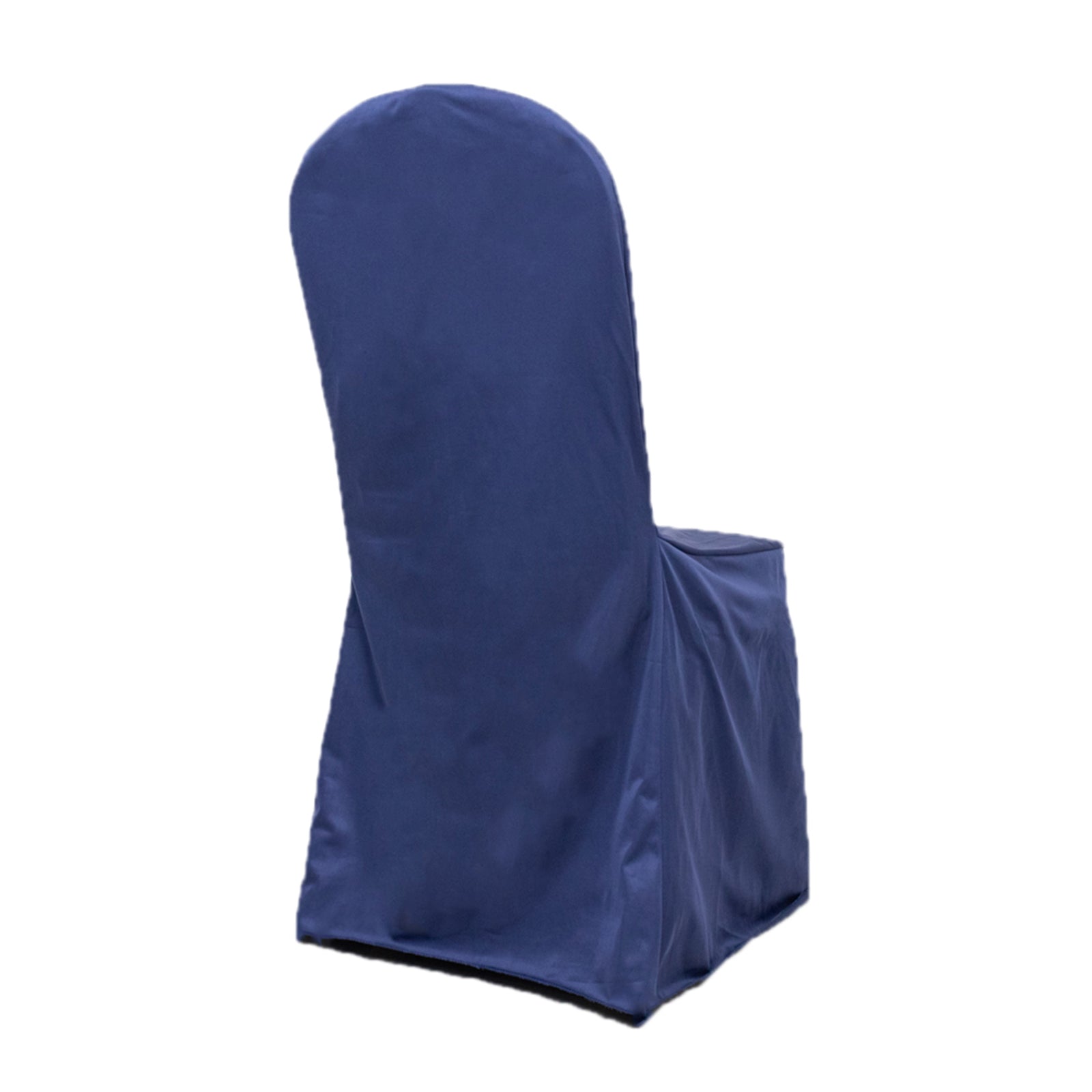 Scuba Stretch Chair Cover Navy Blue for Banquet Chairs Slim Fit Design - Wrinkle Free and Durable Slipcover - Bell Racket Store