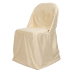 Scuba Stretch Folding Chair Cover Beige - Wrinkle Free & Durable Slipcover - Bell Racket Store