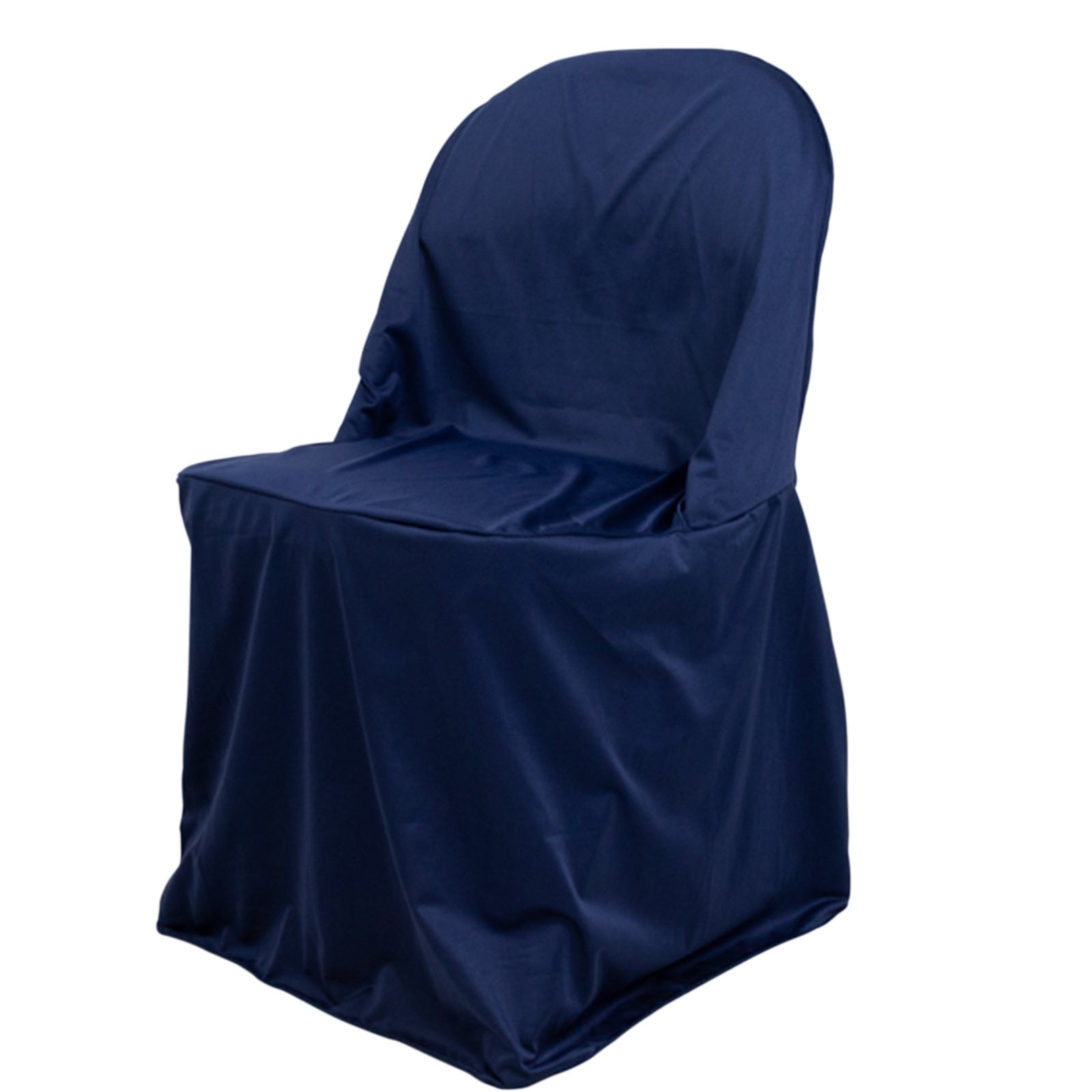 Scuba Stretch Folding Chair Cover Navy Blue - Wrinkle Free & Durable Slipcover - Bell Racket Store