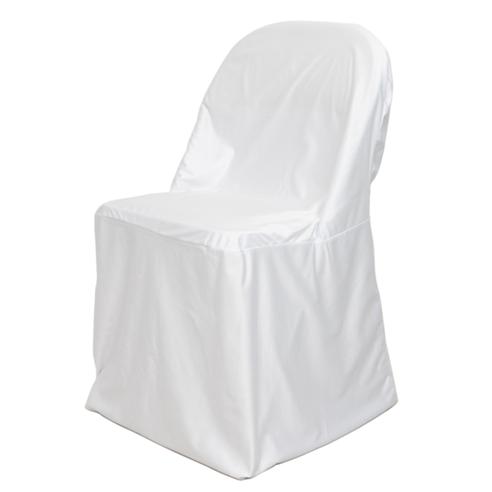 Scuba Stretch Folding Chair Cover White - Wrinkle Free & Durable Slipcover - Bell Racket Store