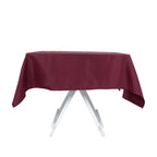 Premium Polyester 54"x54" Square Tablecloth Burgundy - Stain and Wrinkle-Resistant 220GSM Table Cover