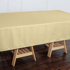 Polyester 60"x102" Rectangle Tablecloth Champagne - Durable and Stylish Table Cover