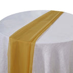 Chiffon 6ft Table Runner Mustard Yellow - Flowy & Lightweight Table Decor
