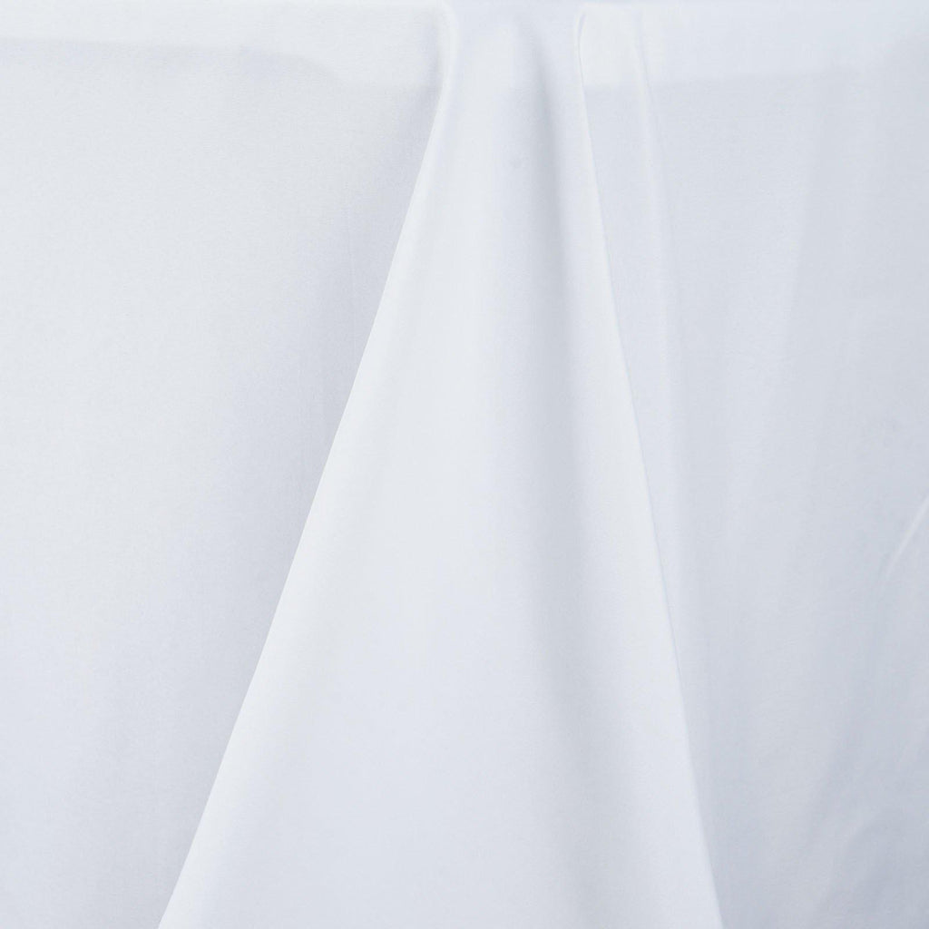 Premium Polyester 60"x102" Rectangle Tablecloth White - Durable 220GSM Wrinkle-Resistant Design Table Cover for Weddings & Events