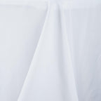 Premium Polyester 60"x102" Rectangle Tablecloth White - Durable 220GSM Wrinkle-Resistant Design Table Cover for Weddings & Events