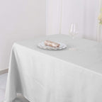 Polyester 72"x120" Rectangle Tablecloth White - Durable and Stylish Table Cover for Events